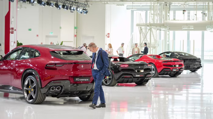 Ferrari halves electric vehicle target Ferrari halves electric vehicle target